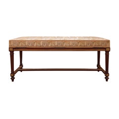 Used A very fine and rare 19th century Louis XVI gilt bronze mounted  bench