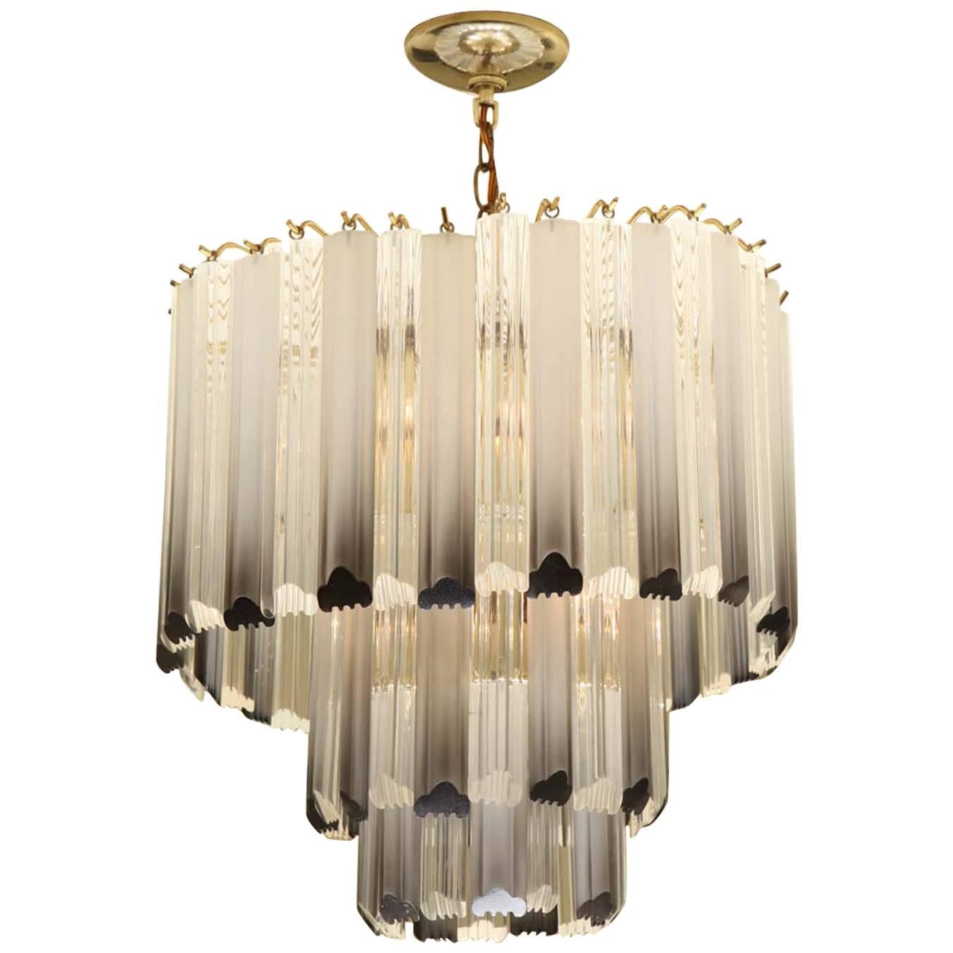 Mid-Century Camer Style Prism Chandelier