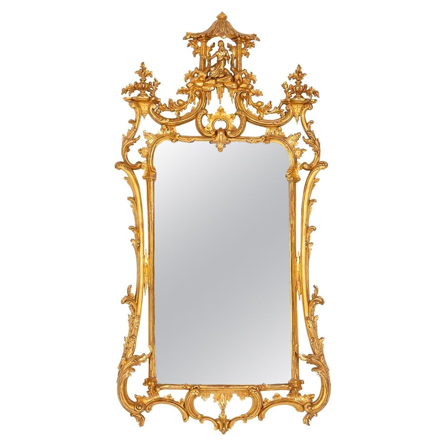 Early George III Giltwood Mirror For Sale