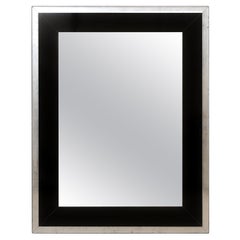 Glatte Schwarz & Antiquities Glas Surround Artisan Crafted Mirror- Customizable!