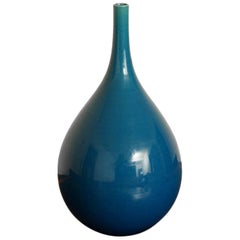 Carl-Henry Stalhane for Rostrand Blue Ceramic Vase