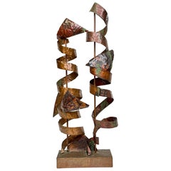 Abstract Mid Century Copper Sculpture