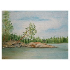 VELLA STRAND - «lf Island Cove B.C. », aquarelle sur papier, Canada, vers 2000
