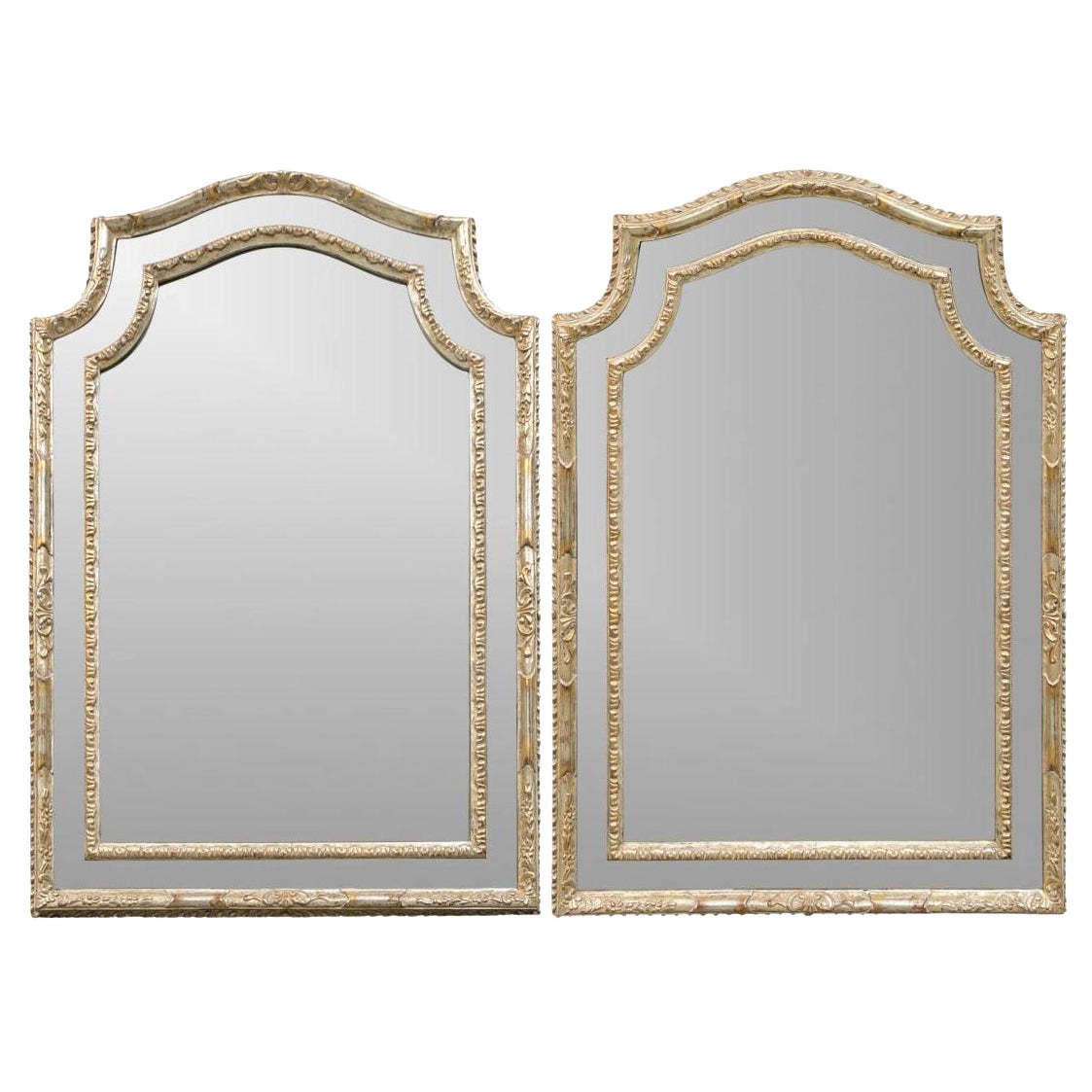Pair Of Michael Taylor For Panache Bordeaux Segmented Wall Mirrors For Sale