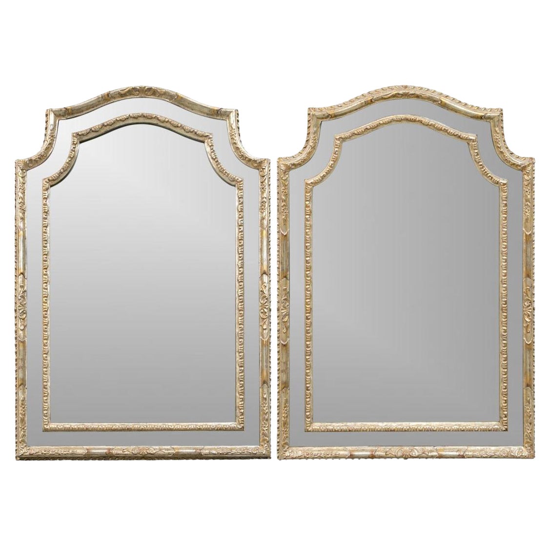 Paire de miroirs muraux segmentés Michael Taylor For Panache Bordeaux en vente