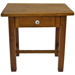 Antique Pine and Beech End Table