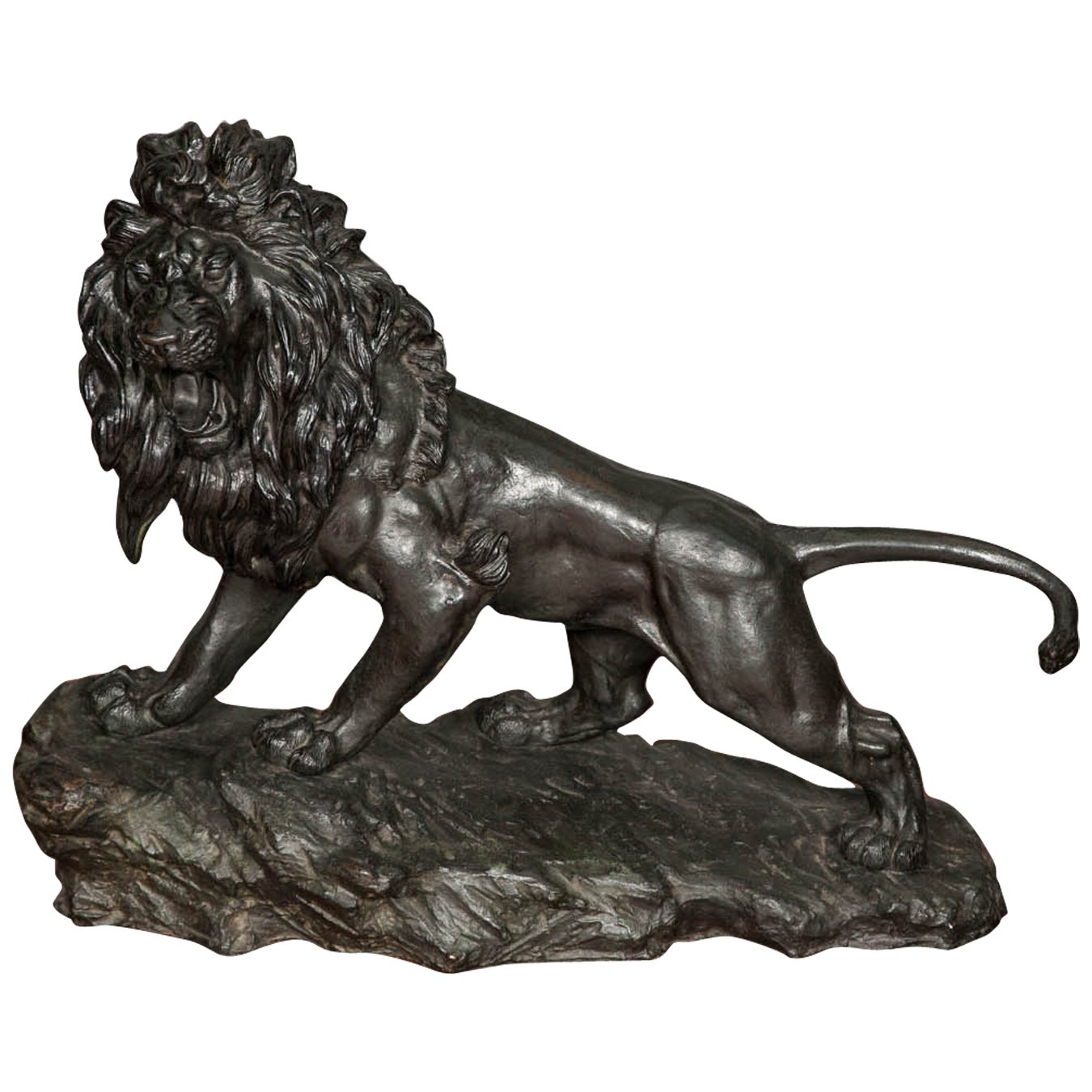 Bronze Lion Sculpture, 19th Century For Sale at 1stDibs