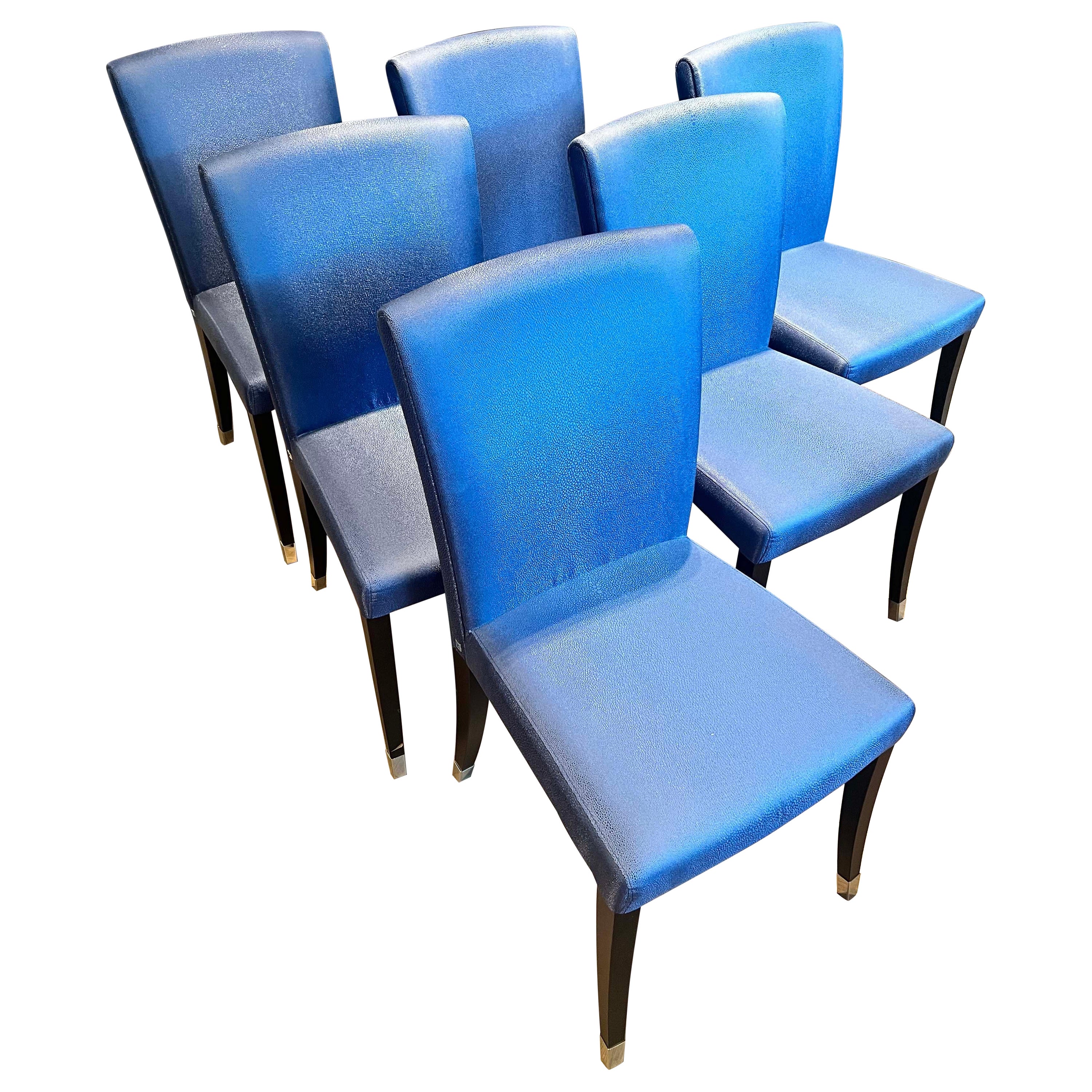 6 chaises de salle à manger FENDI CASA en vente