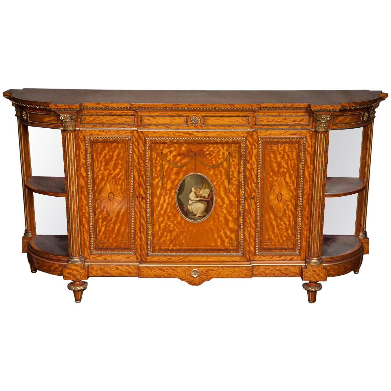 Fine quality C19th classical side cabinet. 80" (203cm) wide For Sale