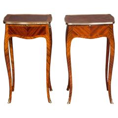 Antique Pair of Louis XV Style Side Tables