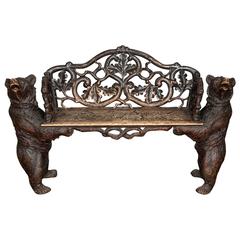 19th Century Black Forest Bench