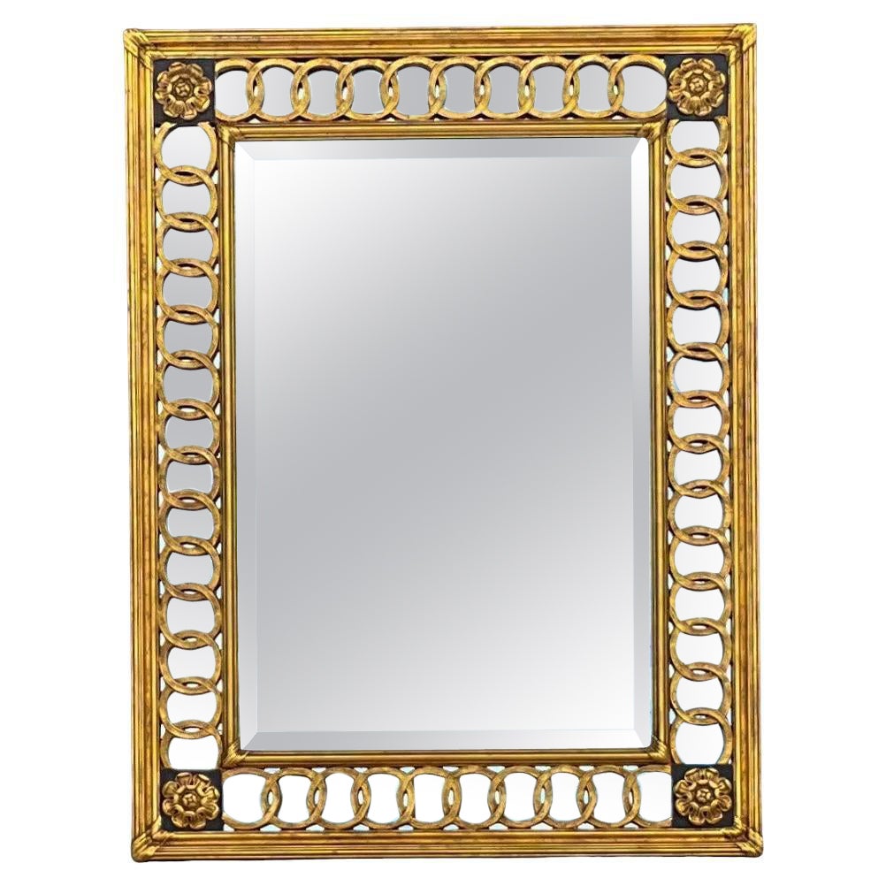 Mid-Century Neo-Classical Style Italian Friedman Brothers Giltwood Mirror  For Sale