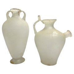 2 vases à sculpture Corroso en verre d'art de Murano Seguso