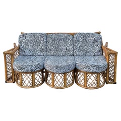 Used Mid-Century French Bent Bamboo Sofa For The Garden Or Patio Or Sunroom