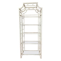 Palm Beach Regency Faux Bamboo Pagoda Etagere