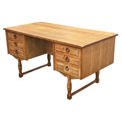 Retro Danish White Oak Desk - Henning Kjaernulf - Organic Scandinavian