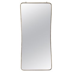 Fontana Arte (attributed), Large Brass Frame Mirror, c. 1950s