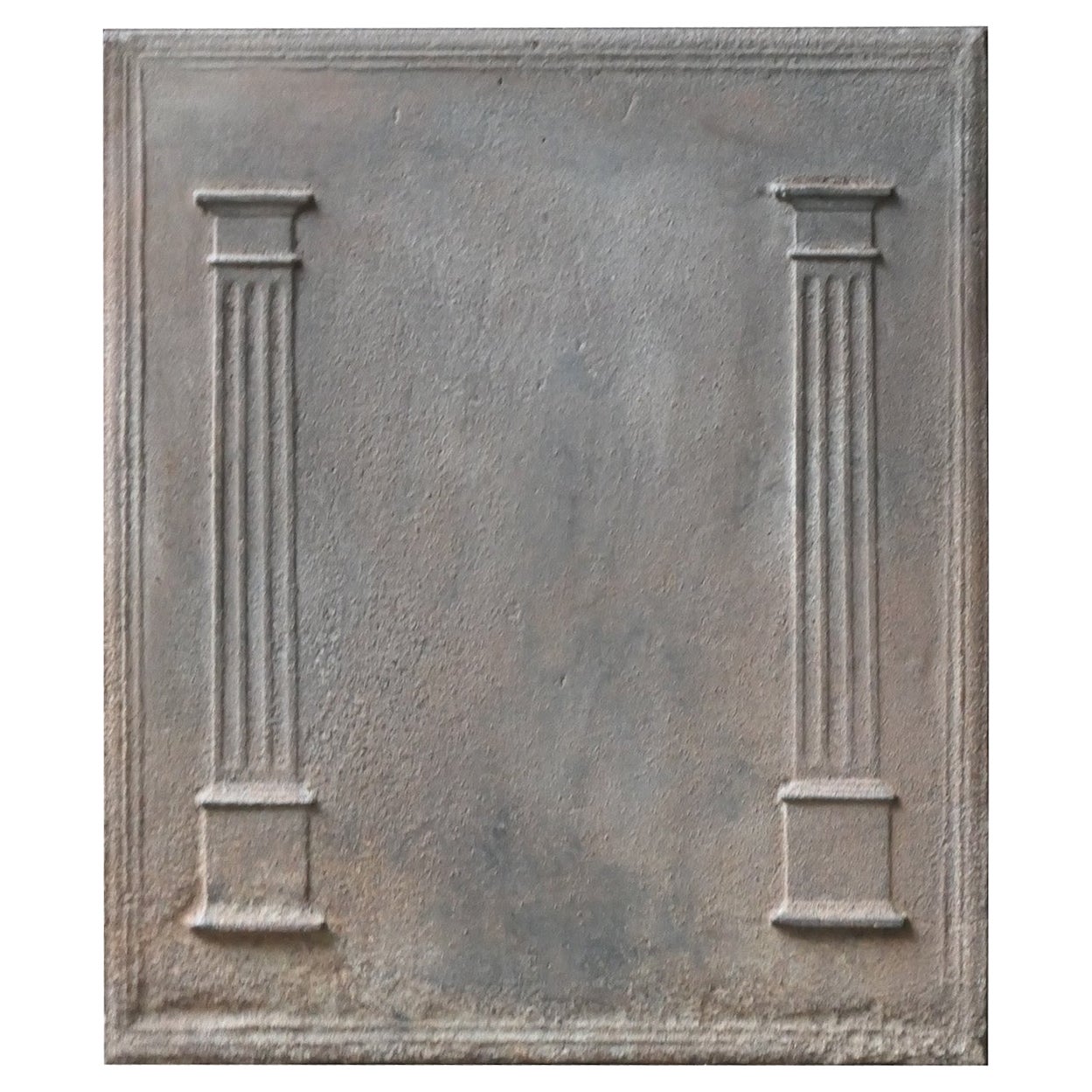 Plaque de cheminée française ancienne Pillars of Freedom, 18e - 19e siècle