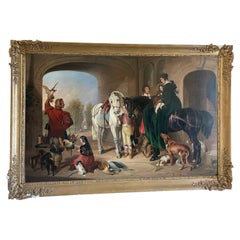 An Extra Large Oil on Canvas Painting Aft. Sir Edwin Henry Landseer