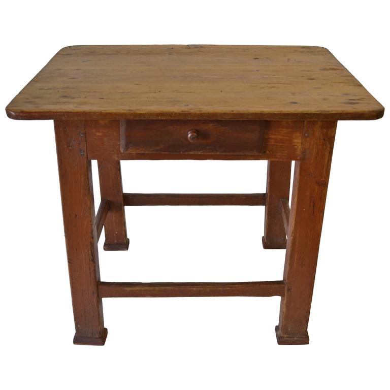 Pine Painted End Table at 1stdibs