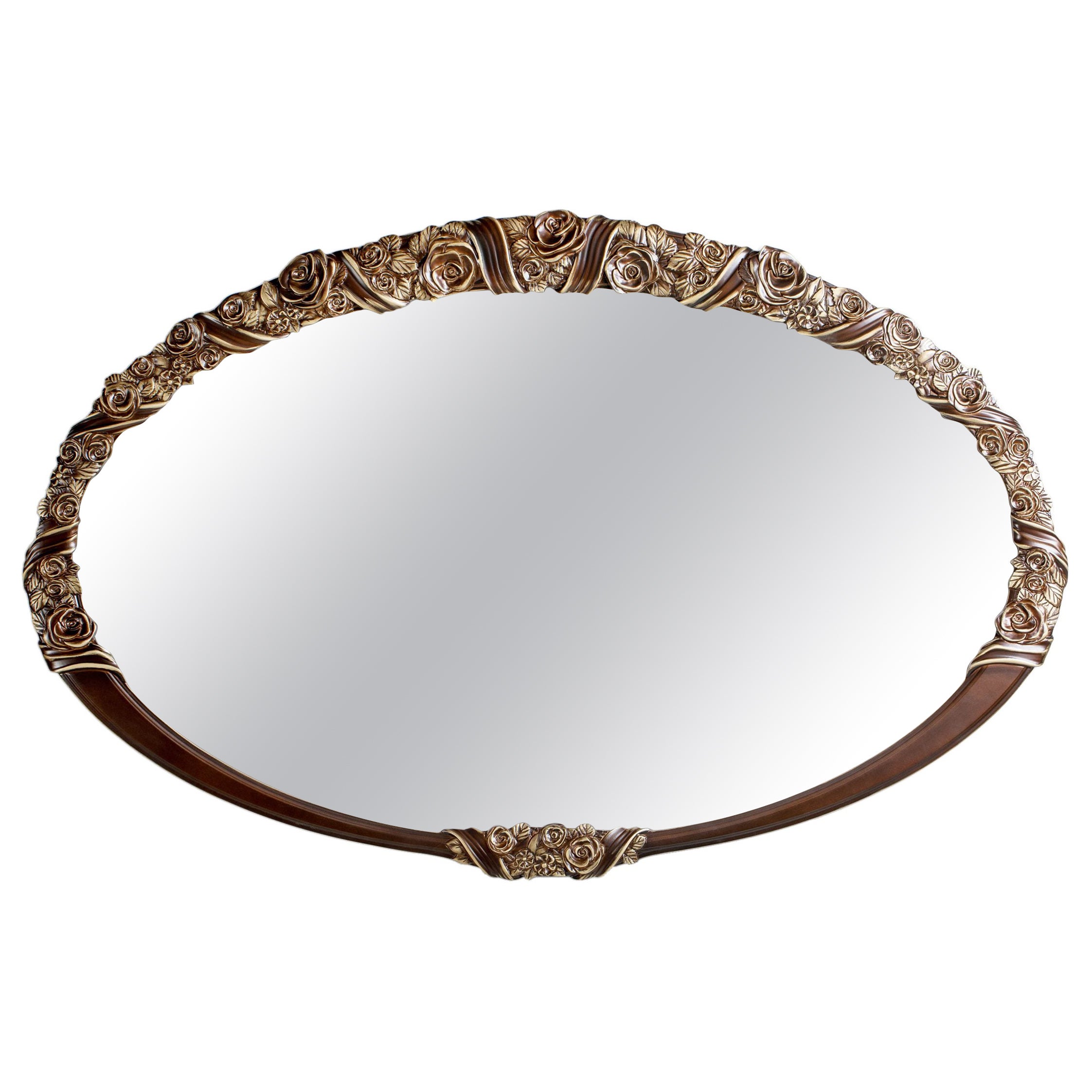 Contemporary Hand Carved Delano Ash Solid Wood Mirror im Angebot