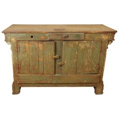 Original Green Painted Store Counter 4