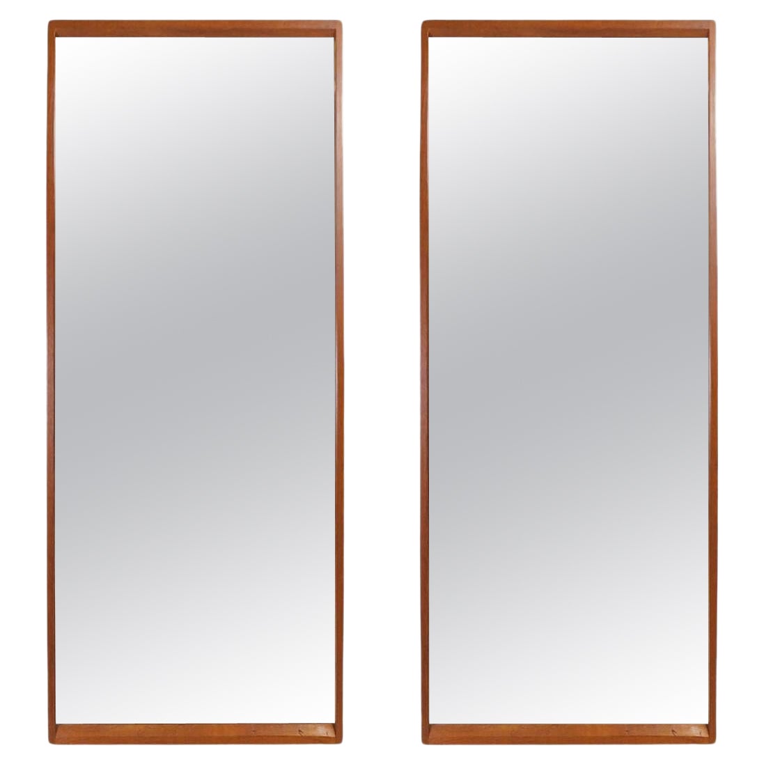 Pair of Aksel Kjersgaard Danish Teak Mirrors For Sale