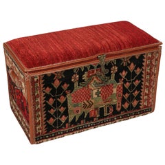 Rug & Kilim’s Persian Tribal Storage Chest with Colorful Geometric Patterns