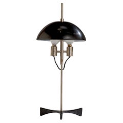 Designer italien, lampe de table, acier, métal, Italie, années 1950