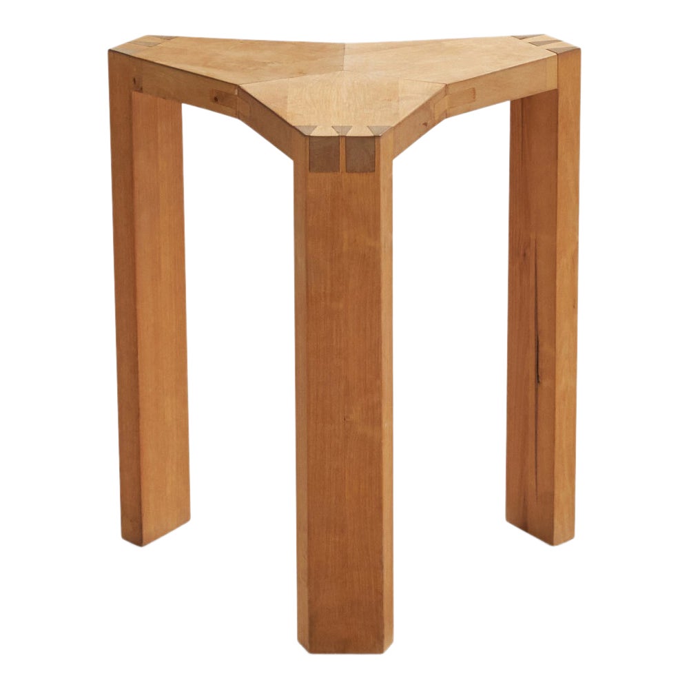 Kurt-Eric Blücker, Stool, Birch, Sweden, 1970s For Sale