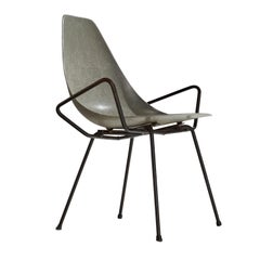 Mel Abitz & Forest Wilson, fauteuil, fibre de verre, métal, États-Unis, années 1950