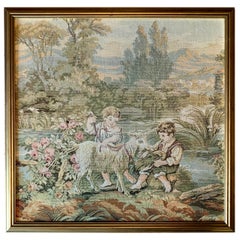 Children's Theme Used French Country Tapestry - Framed