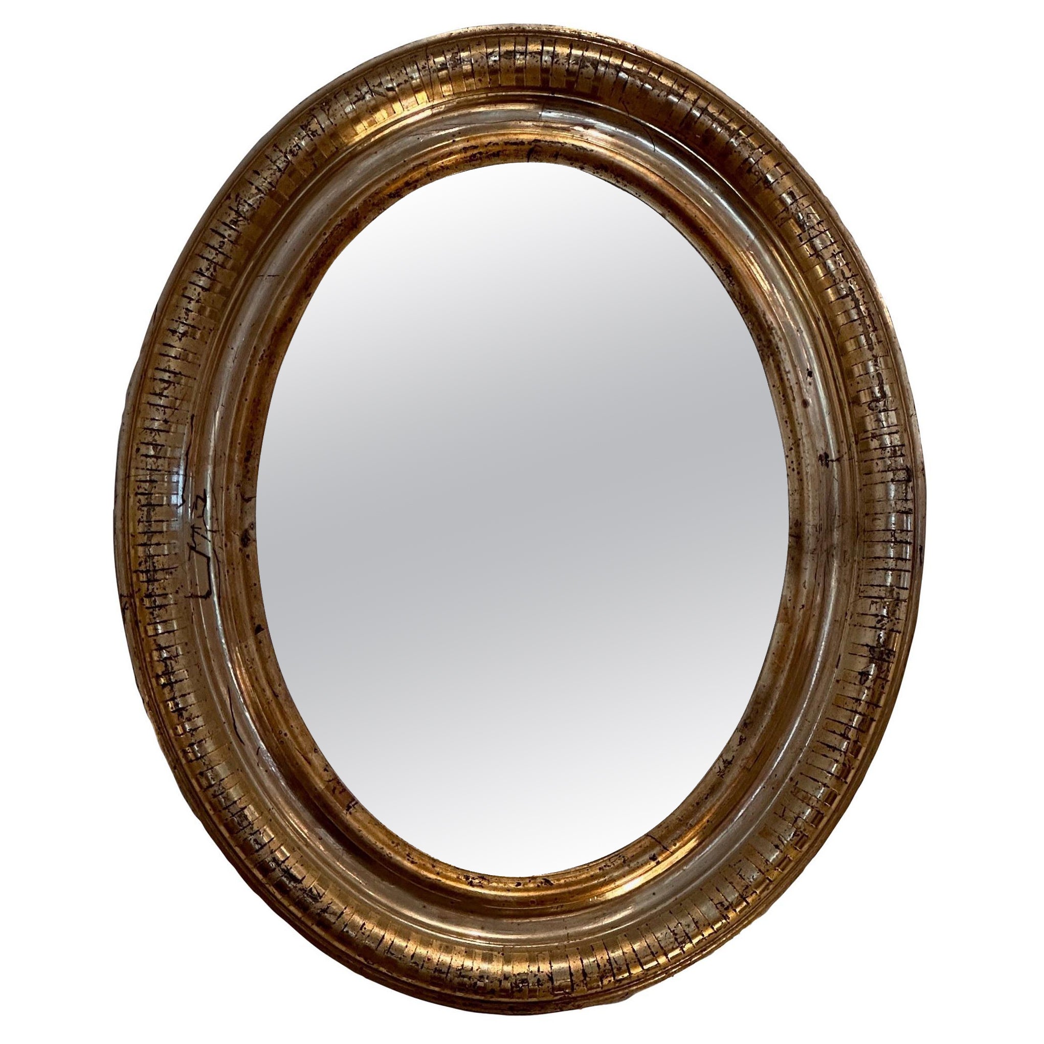 Late 19th Century Small Oval Mirror