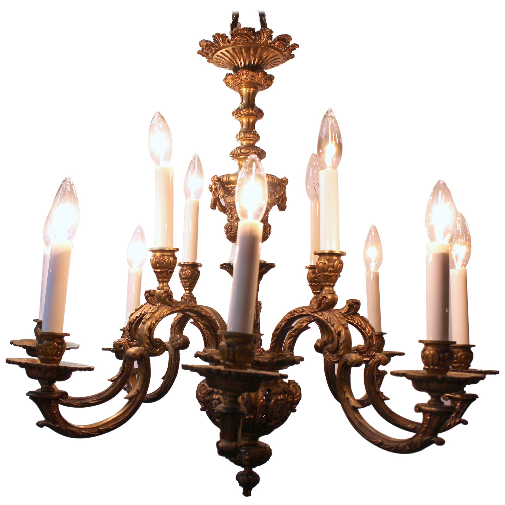 c. 1900 Louis XIV Style French Chandelier For Sale