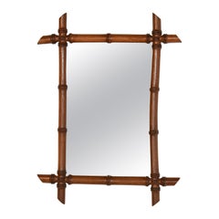 Late 19th Century French Faux Bamboo Mirror