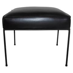 Paul McCobb Leather Occasional Stool or Ottoman