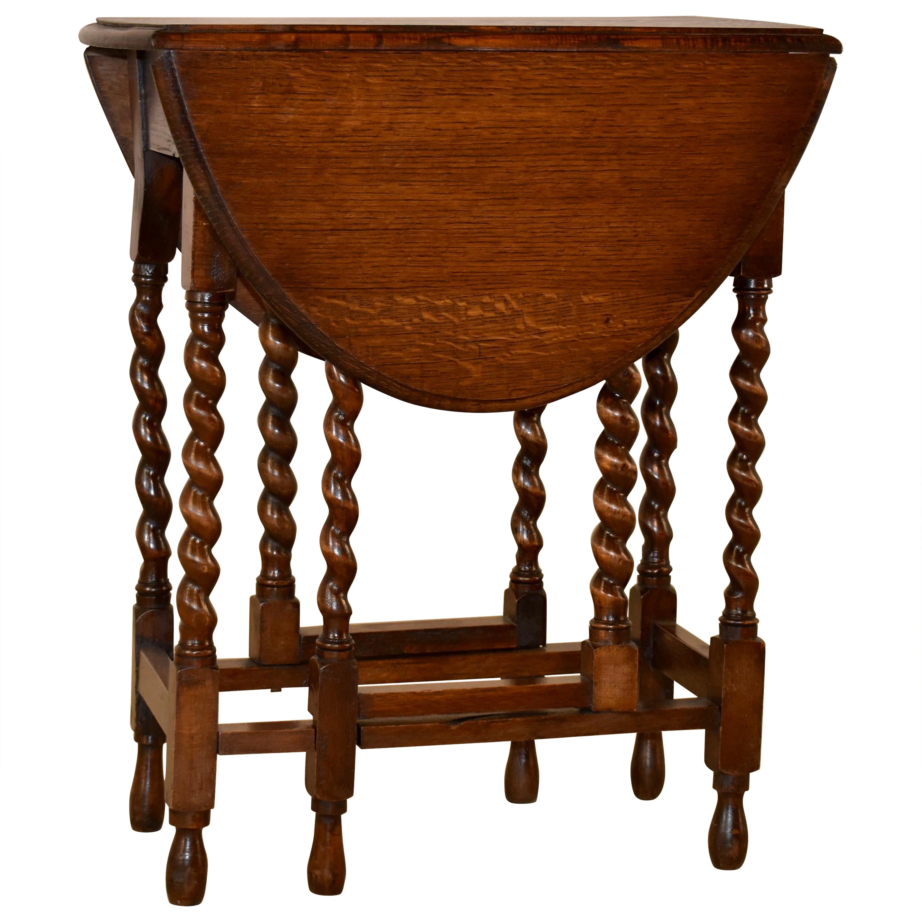 Table anglaise édouardienne à pieds de porte, vers 1900