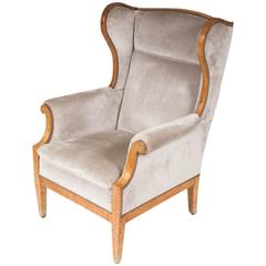 Victorian Sycamore Wingback Armchair