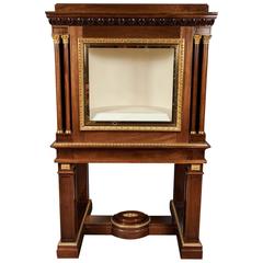 Grand Mahogany and Ormolu Palladian Style Display Cabinets