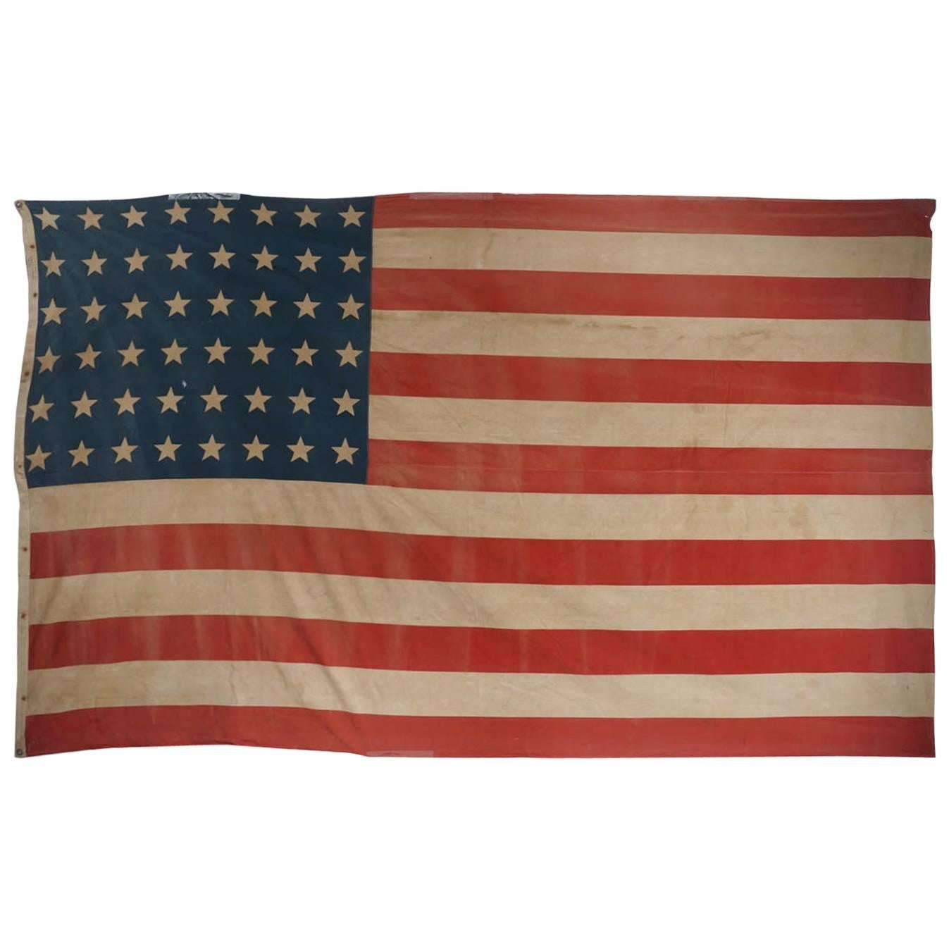 Early American 48 Star Flag, Very Large