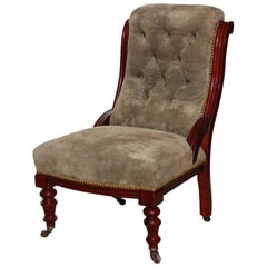 Mid-19th Century English, Mahogany Slipper Chair