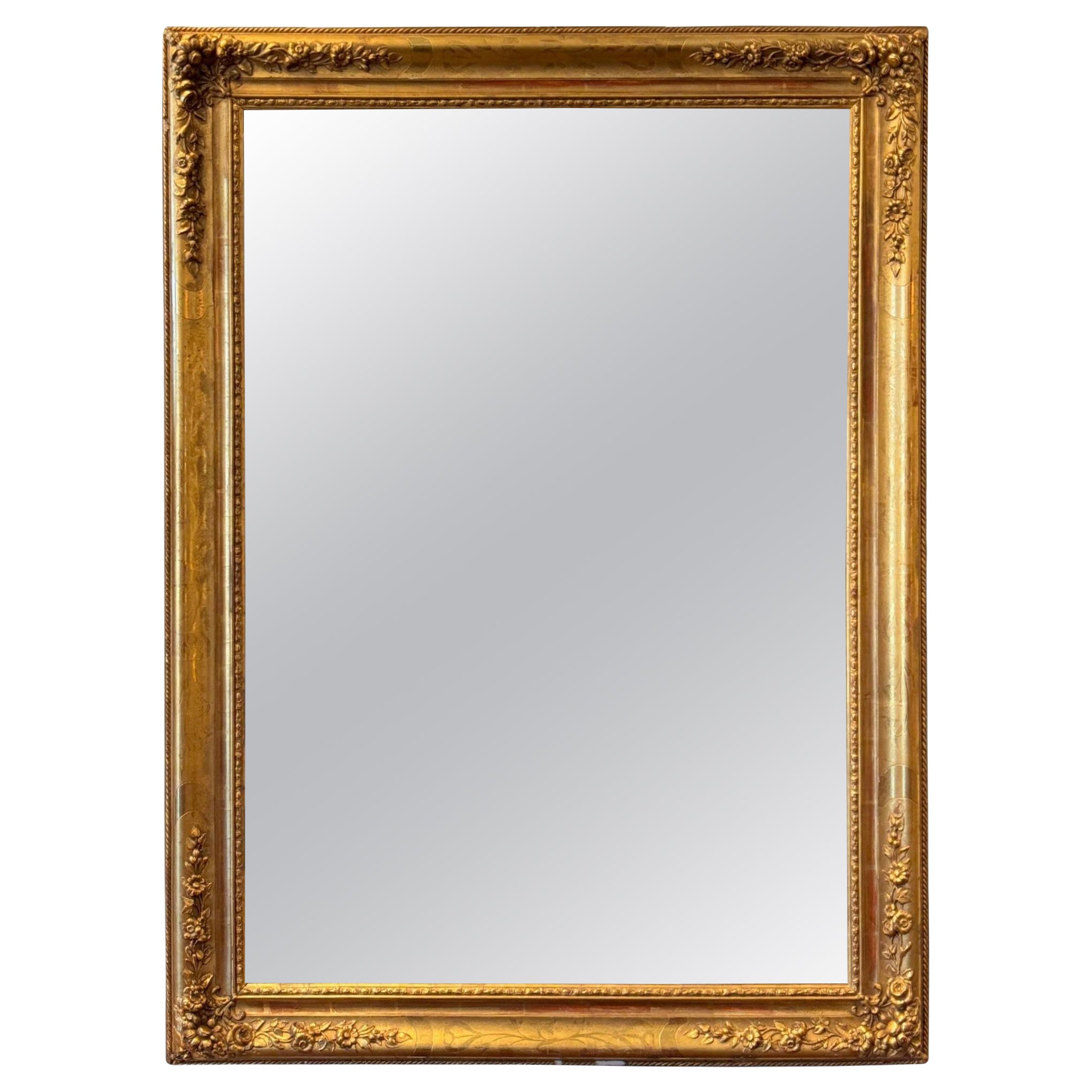 Miroir doré français du 19ème siècle