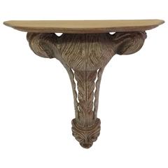 Carved Wooden Wall Console
