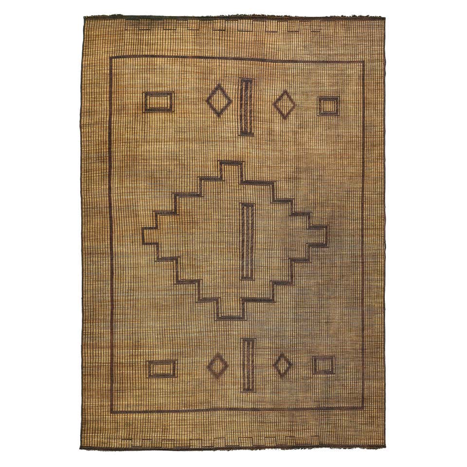Vintage African Hassira Tuareg Mat Made of Reed and Camel Leather For ...