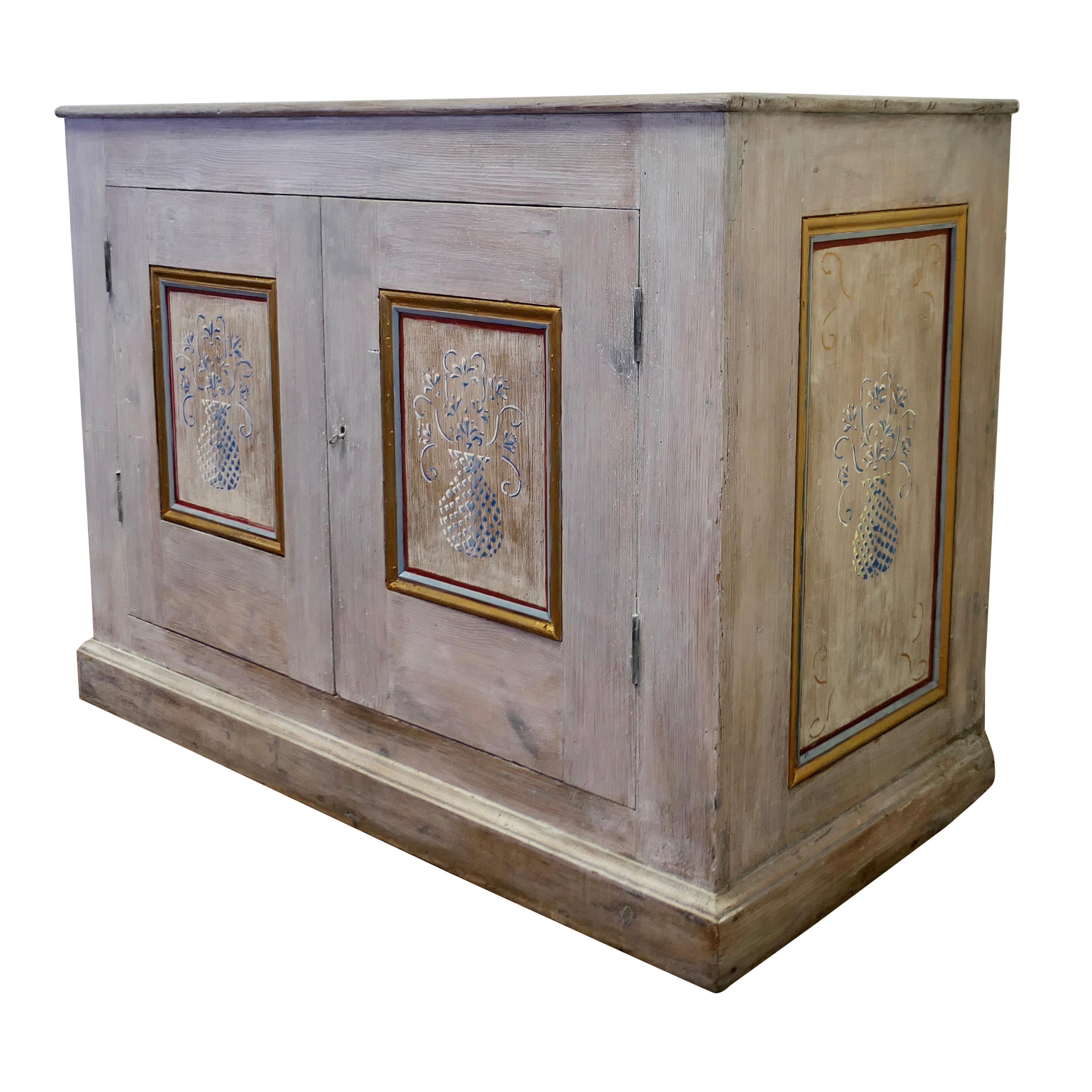 Large Hand Painted Cupboard from South of France  Beautifully painted  