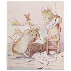 Original Vintage Beatrix Potter Print. Peter Rabbit And Friends C.1905