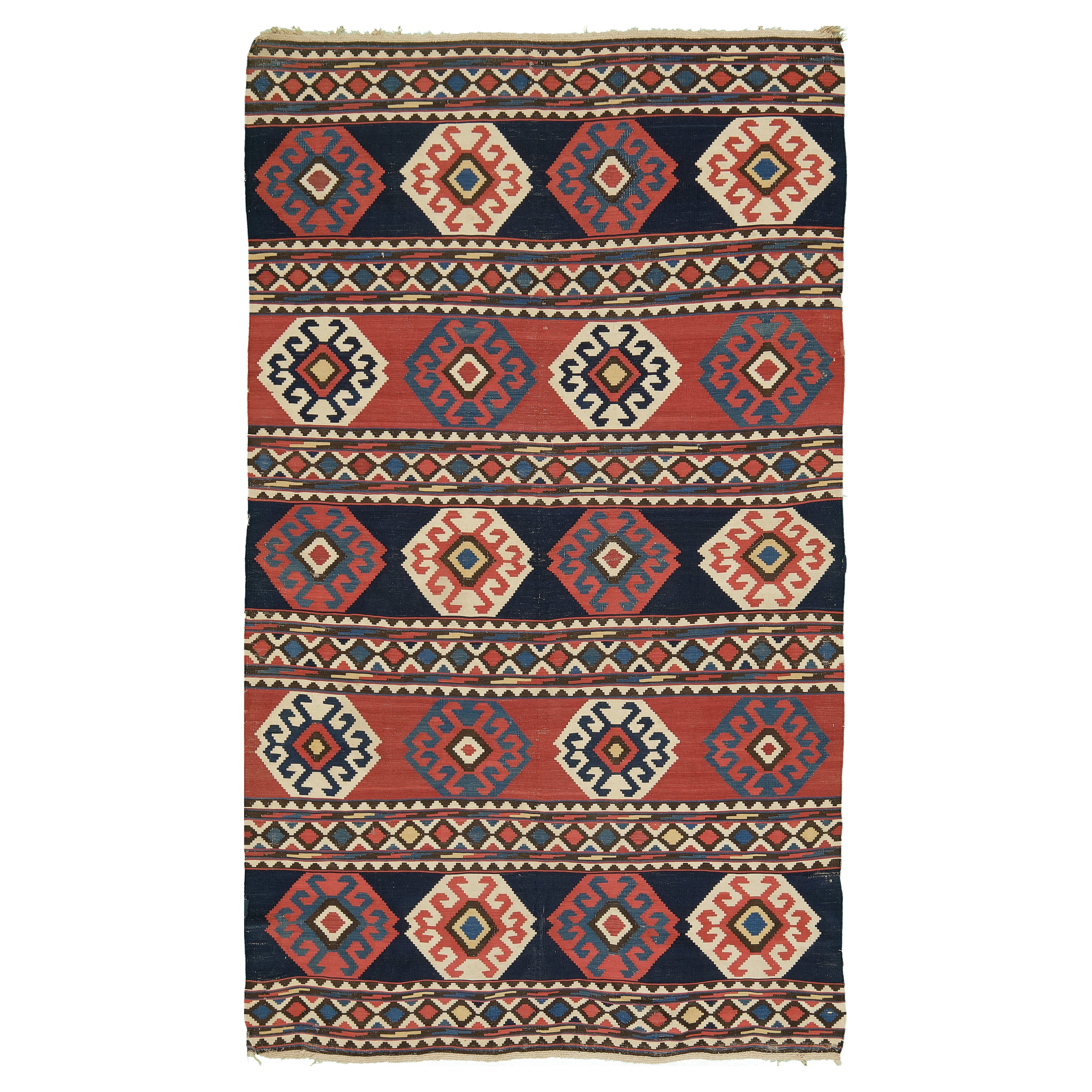 Antiker kaukasischer Schirwan-Kelim 55390 aus Schirwan im Angebot