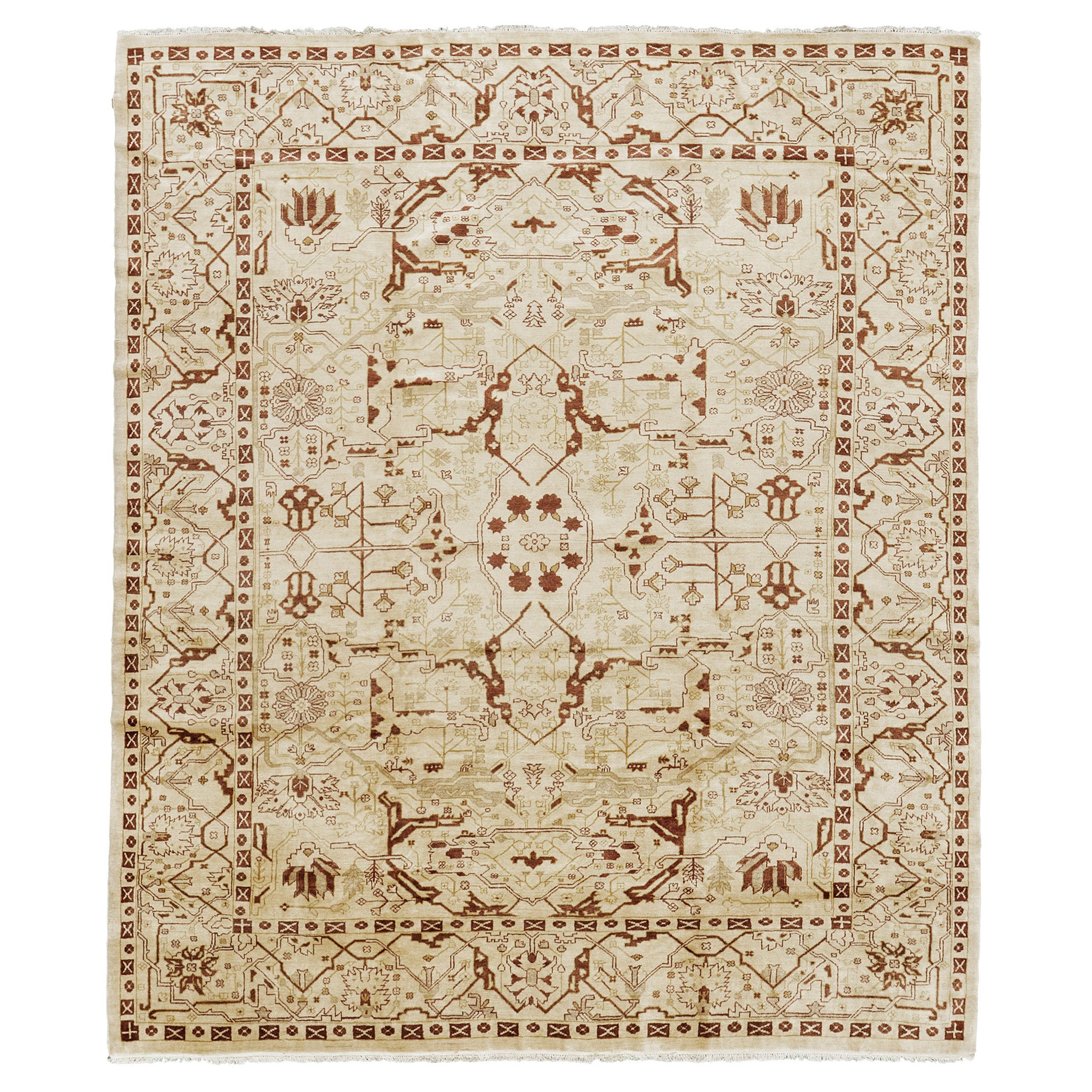 Natural Dye Sultanabad Revival Rug For Sale