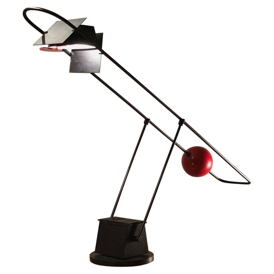 A RADICAL POST-MODERN TABLE LAMP, by MAISON LUCIEN GAU, France 1980 For Sale