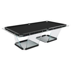 Teckell T1.1 Crystal 9-foot Pool Table in Black  by Marc Sadler